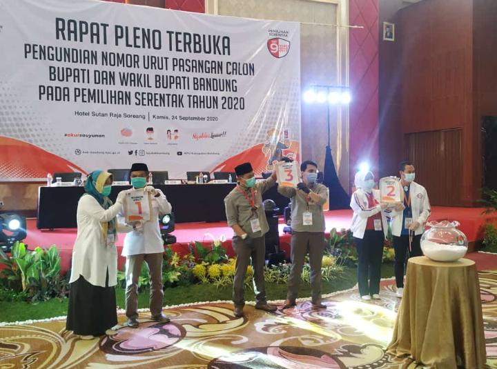 KPUD Kabupaten Bandung Tetapkan Pasangan Cabup dan Cawabup