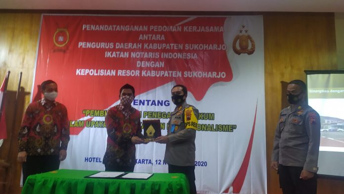 Pengda Kabupaten Sukoharjo INI Dengan Polres Tandatangani MOU, Wujud Sinergitas Dan Harmonisasi Yang Nyata Antara Keduabelah Pihak