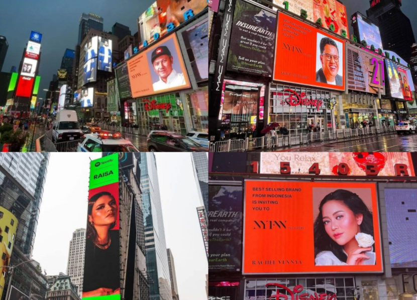 Artis Indonesia Nampang di Billboard Times Square New York