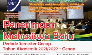 Penerimaan  Mahasiswa Baru Periode Semester  Genap Tahun Akademik 2021/2022-   Genap