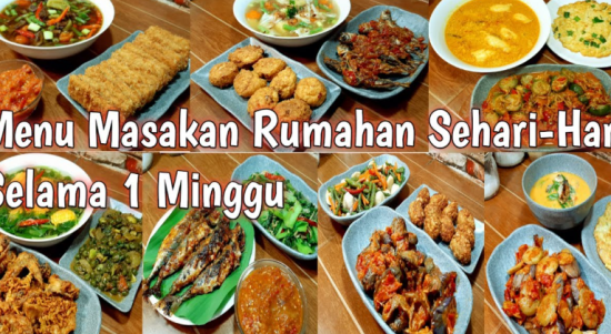 menu masakan sehari-hari selama seminggu